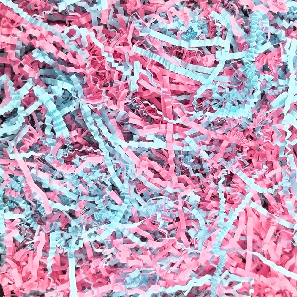 Amazon.com: Amsthow Basket Filler Pink and Blue Crinkle